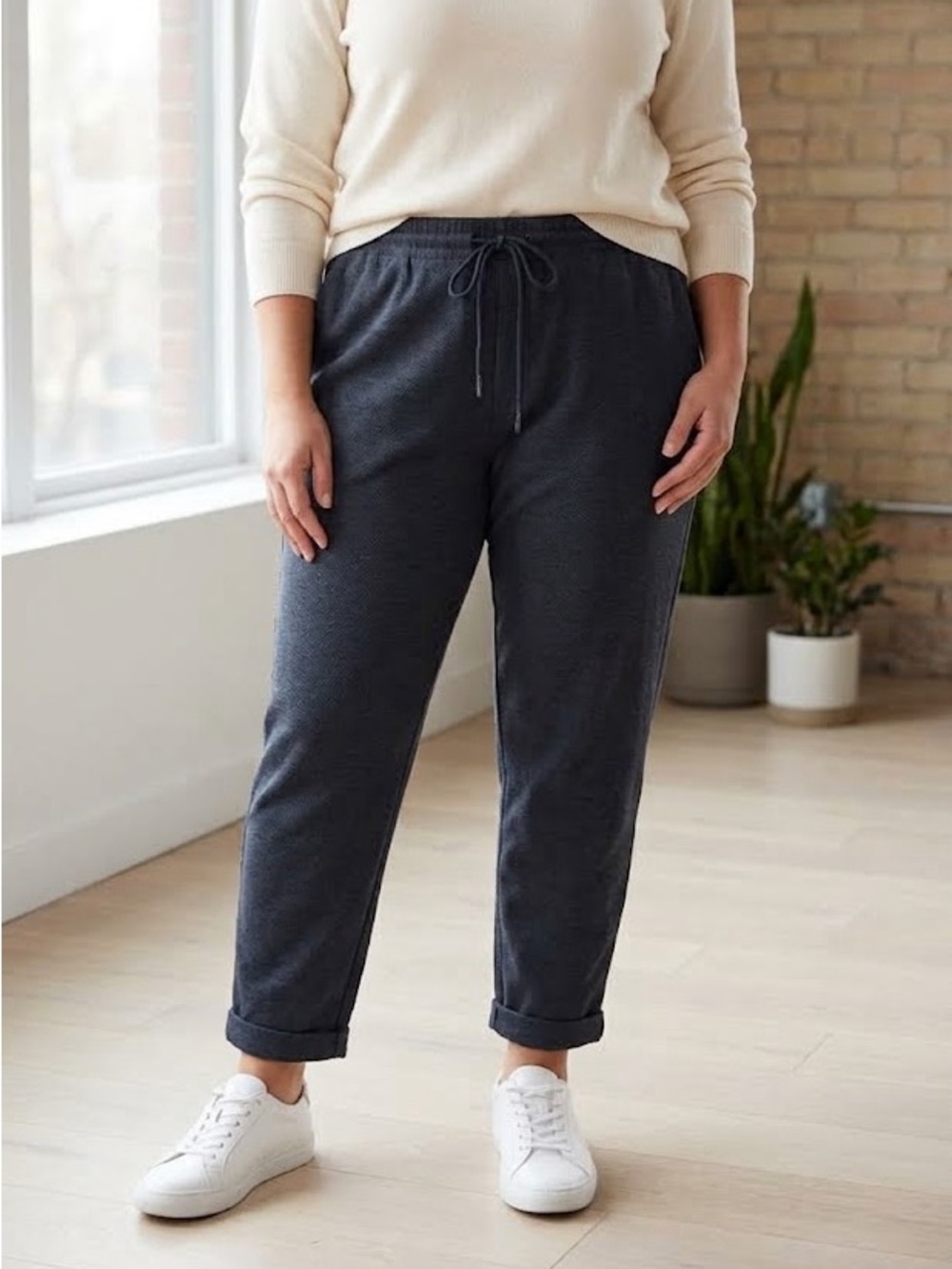 Zara Dark Charcoal Drawstring Joggers